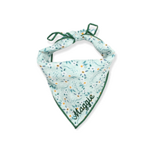 Load image into Gallery viewer, Mint Daisy Floral Dog Bandana
