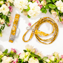 Load image into Gallery viewer, Mustard Floral | Collar and Leash Set
