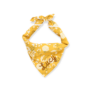 Mustard Floral Dog Bandana