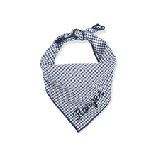 Load image into Gallery viewer, Navy Gingham Dog Bandana
