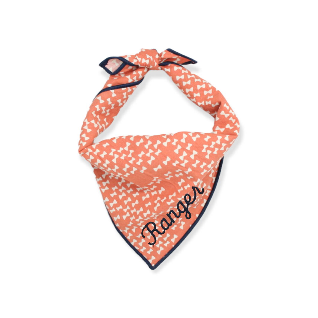 Orange Bowtie Dog Bandana