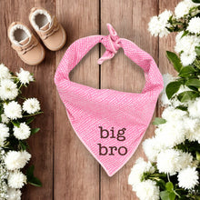 Load image into Gallery viewer, Big Bro DOG BANDANA | PINK DITSY DOTS

