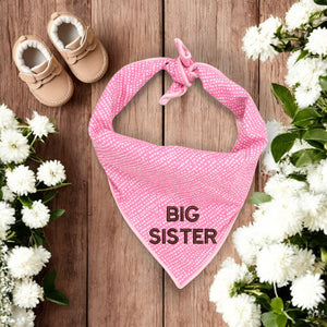 BIG SISTER DOG BANDANA | PINK DITSY DOTS