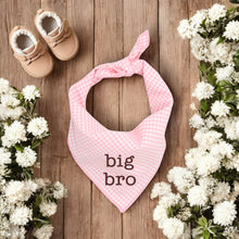 Load image into Gallery viewer, Big Bro DOG BANDANA | PINK GINGHAM
