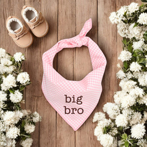 Big Bro DOG BANDANA | PINK GINGHAM