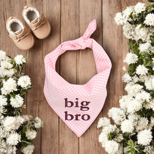 Load image into Gallery viewer, BIG BRO DOG BANDANA | PINK GINGHAM

