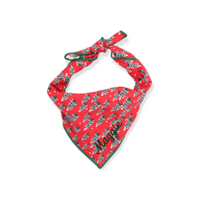 Load image into Gallery viewer, Fir Trees in Red Dog Bandana
