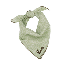 Load image into Gallery viewer, Sage Leafy Vines Dog Bandana
