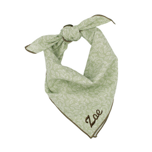 Sage Leafy Vines Dog Bandana