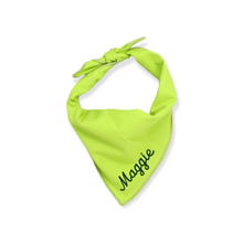 Load image into Gallery viewer, Solid Chartreuse Green Dog Bandana
