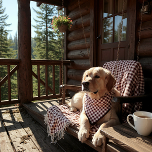 Maroon Gingham Dog Bandana
