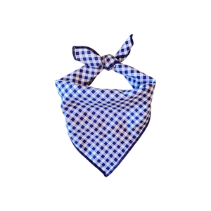 Purple Gingham Dog Bandana