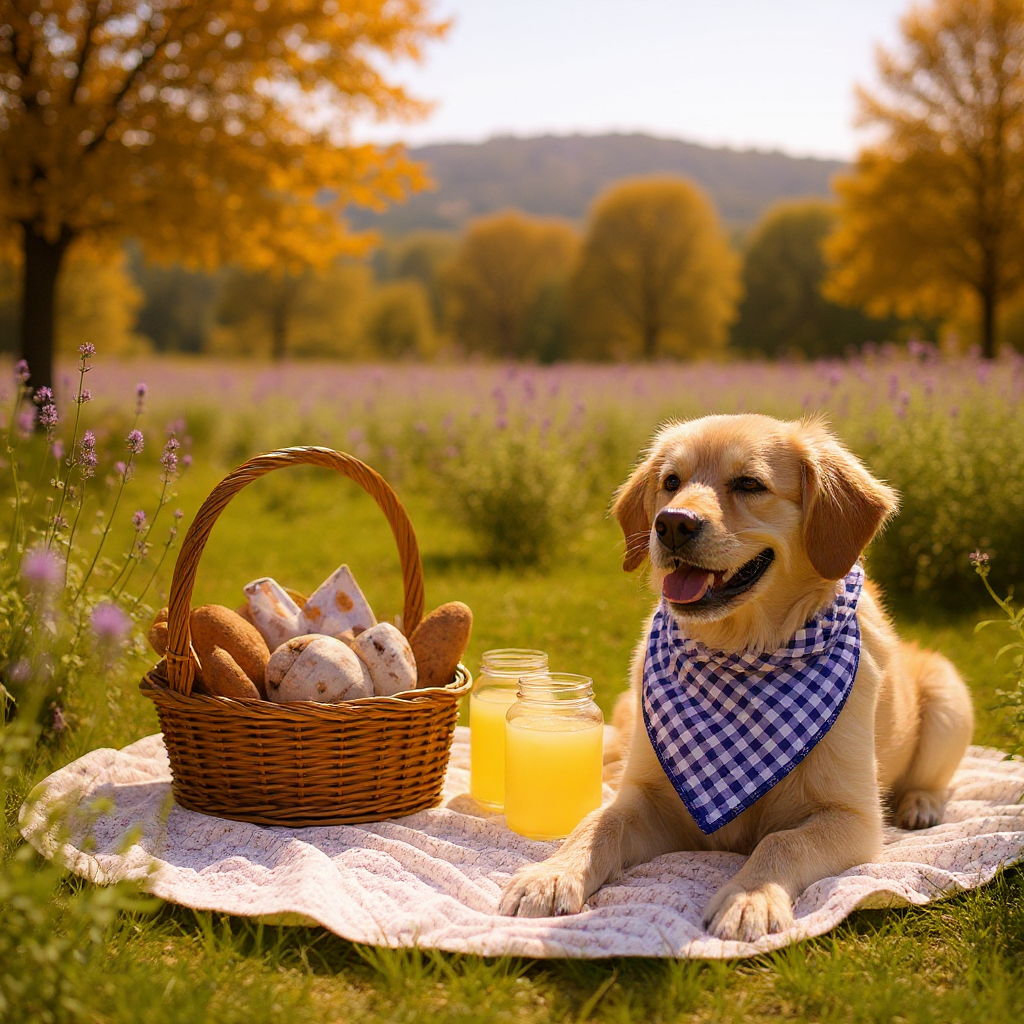 Purple Gingham Dog Bandana