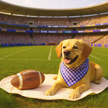 Load image into Gallery viewer, Purple Gingham Dog Bandana

