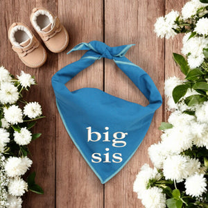 BIG SIS DOG BANDANA | SOLID BLUE