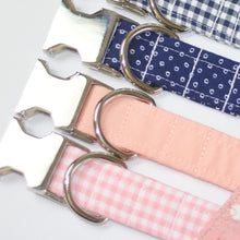 Load image into Gallery viewer, Pink dog collar gingham. 
