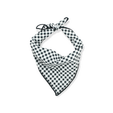 Load image into Gallery viewer, Buffalo Plaid Black &amp; White Dog Bandana
