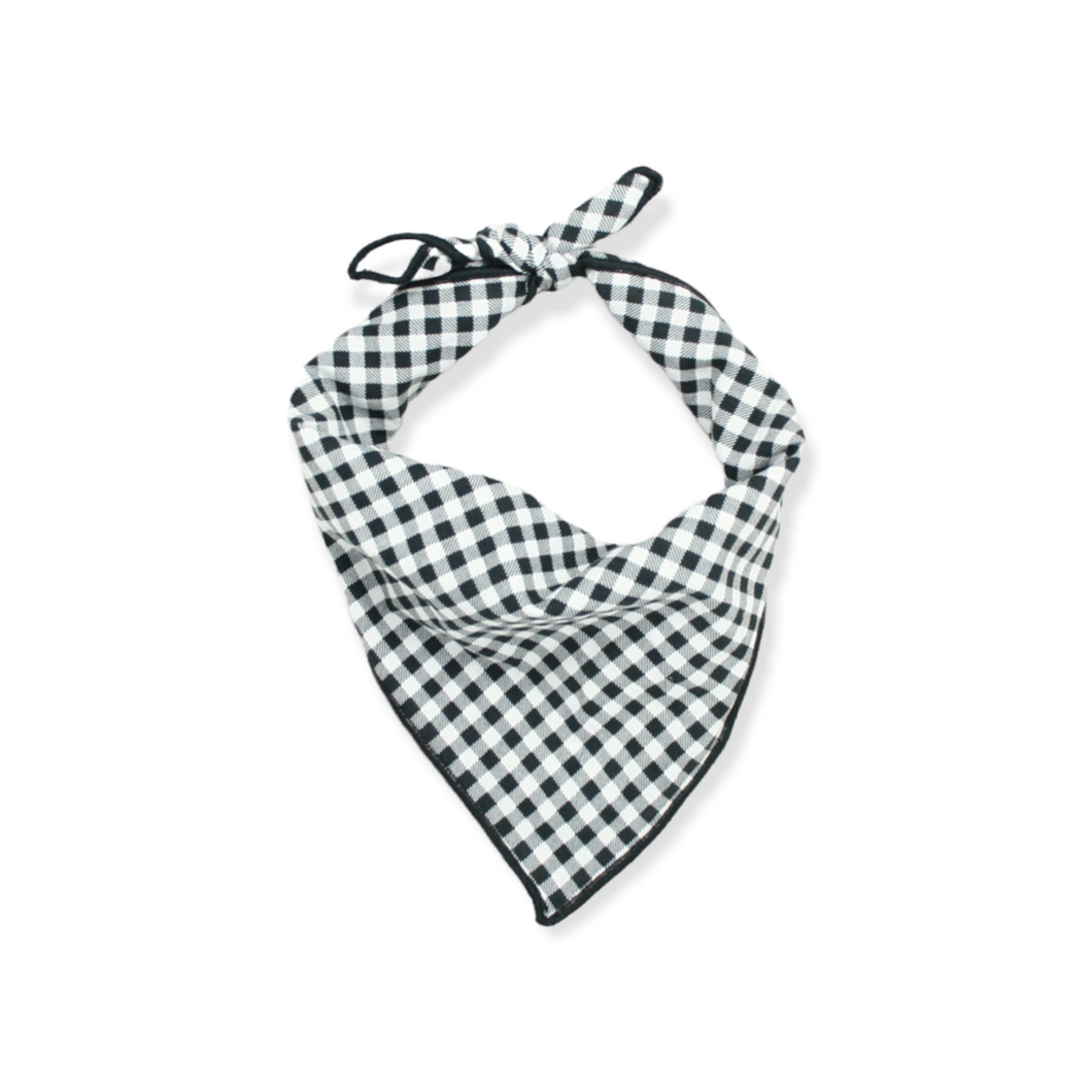 Buffalo Plaid Black & White Dog Bandana