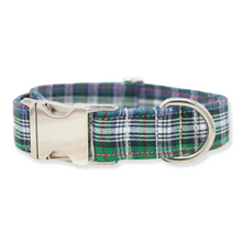 Load image into Gallery viewer, Blue &amp; Green Plaid Dog Collar
