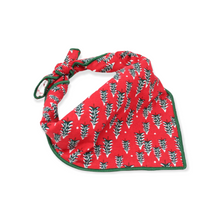 Load image into Gallery viewer, Fir Trees in Red Dog Bandana
