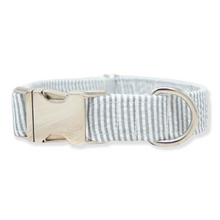 Load image into Gallery viewer, Grey Seersucker Dog Collar | Clearance
