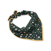 Load image into Gallery viewer, Green Flowers Dog Bandana
