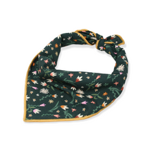 Load image into Gallery viewer, Green Flowers Dog Bandana
