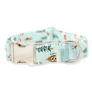 Holiday Village in Mint Dog Collar