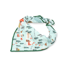 Load image into Gallery viewer, Holiday Village in Mint Dog Bandana
