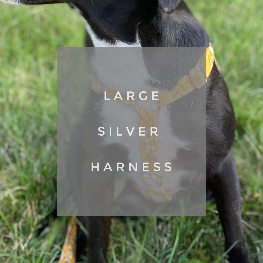 LARGE / SILVER / HARNESS (50 - 75 LBS)