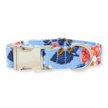 Load image into Gallery viewer, Les Fleurs Birch Periwinkle Dog Collar
