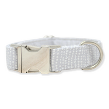 Load image into Gallery viewer, Gray Dog Collar Ditsy Dots
