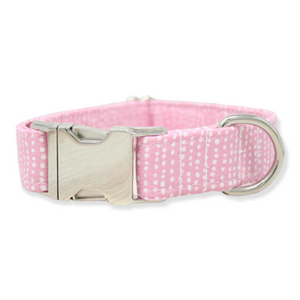 Light Pink Dog Collar Ditsy Dots