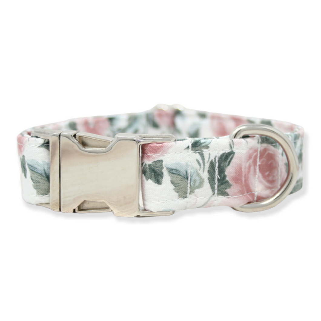 Mauve Rose Dog Collar