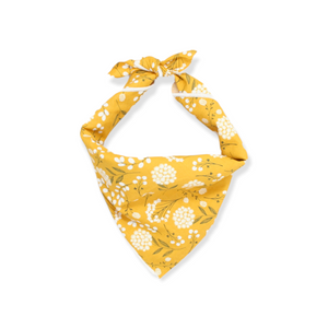 Mustard Floral | Collar & Bandana Set