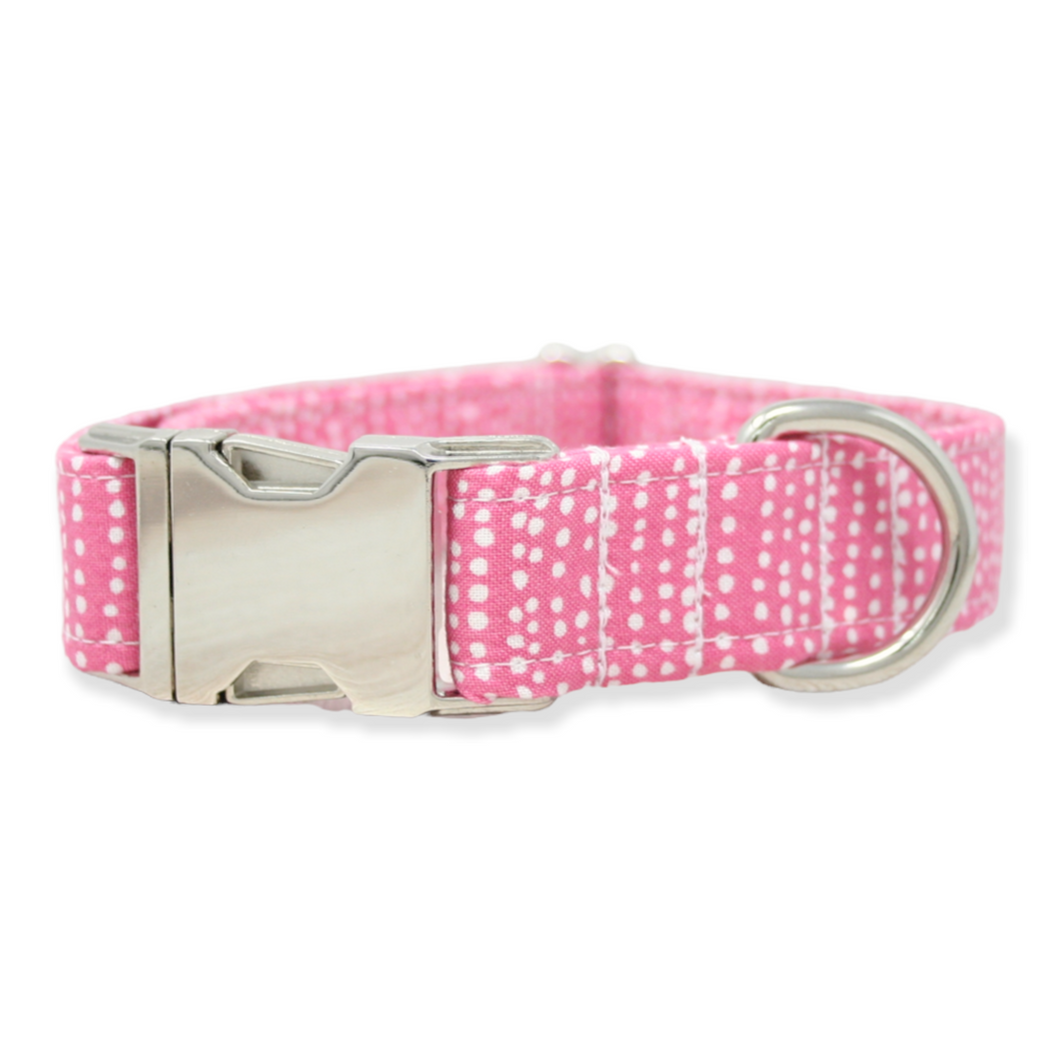 Pink Dog Collar Ditsy Dots