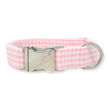 Load image into Gallery viewer, Pink Gingham Dog Collar
