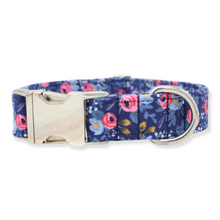 Load image into Gallery viewer, Rosa Navy Dog Collar
