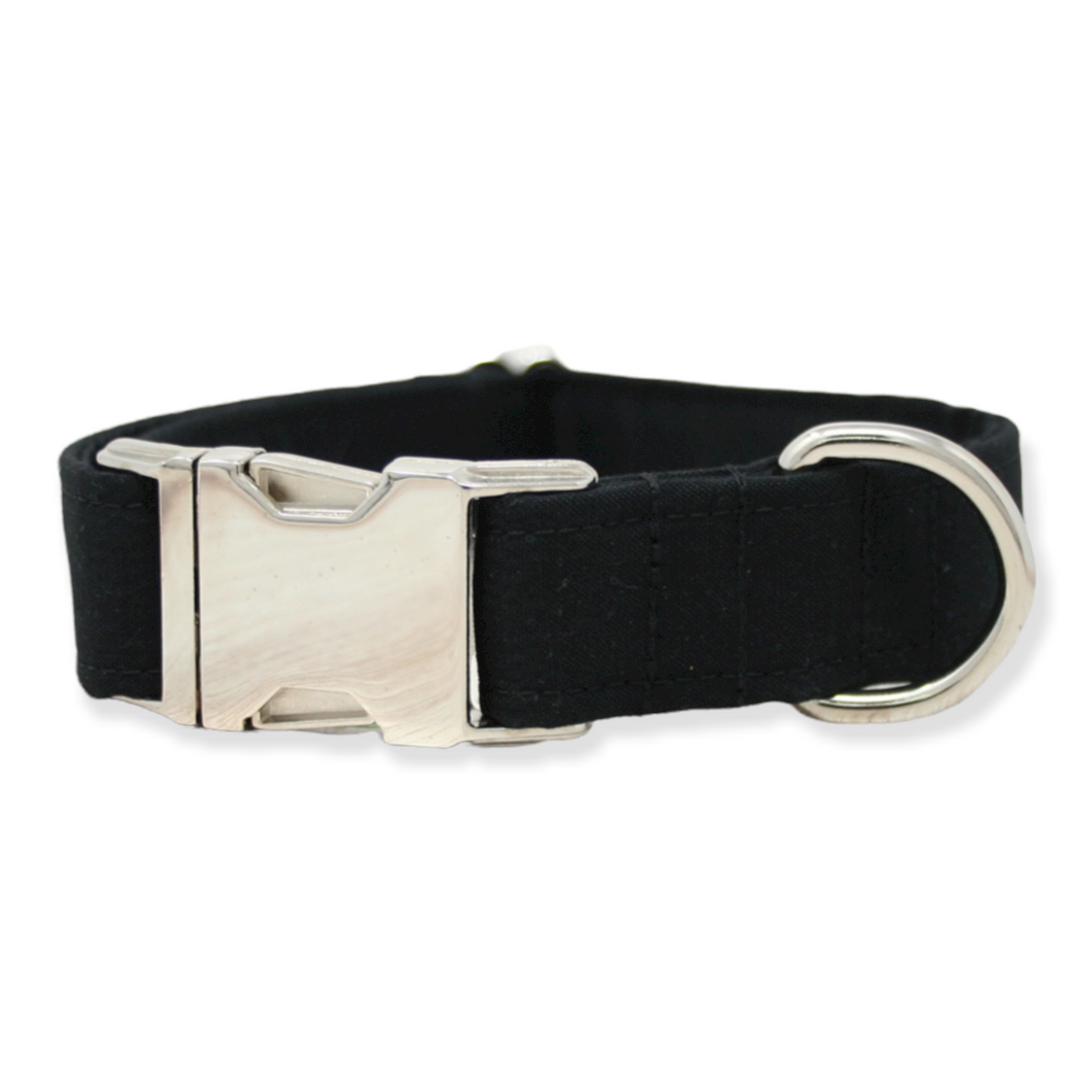 Solid Black Dog Collar | Clearance