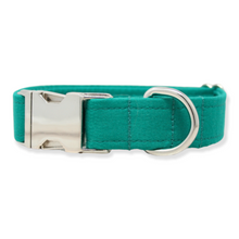Load image into Gallery viewer, Solid Enchanted Blue Green Dog Collar
