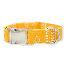 Load image into Gallery viewer, Mustard Mudcloth Dog Collar
