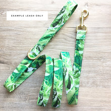 Load image into Gallery viewer, Palm leaf dog leash gold hardware
